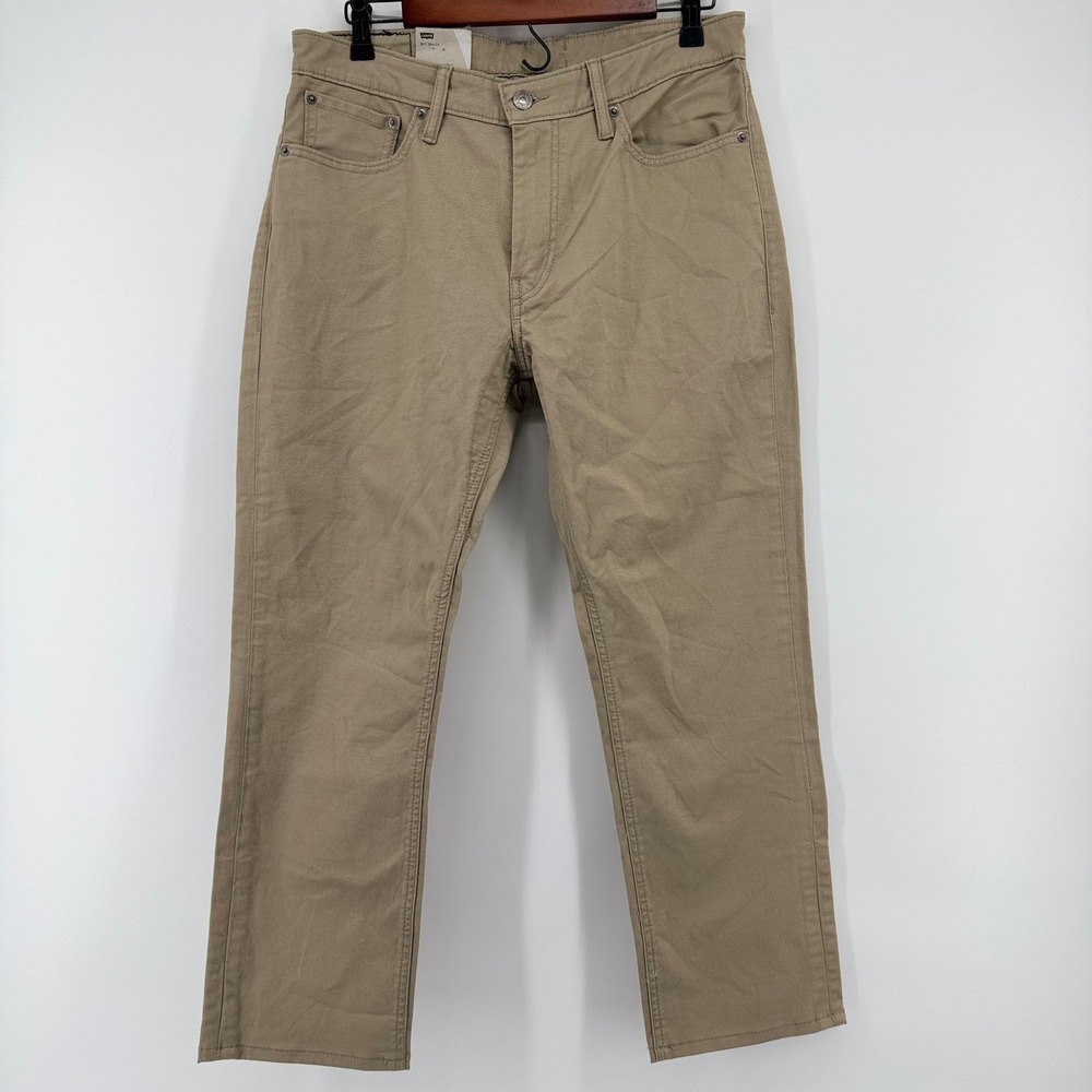 New Levi's 511 Commuter Pants Mens 33x30 Khaki Slim Fit Stretch Tapered Leg